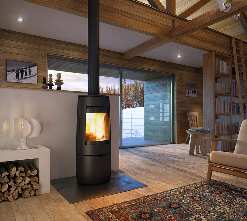 Quelle cheminée ou poêle à bois pour un salon moderne ? - Côté Maison